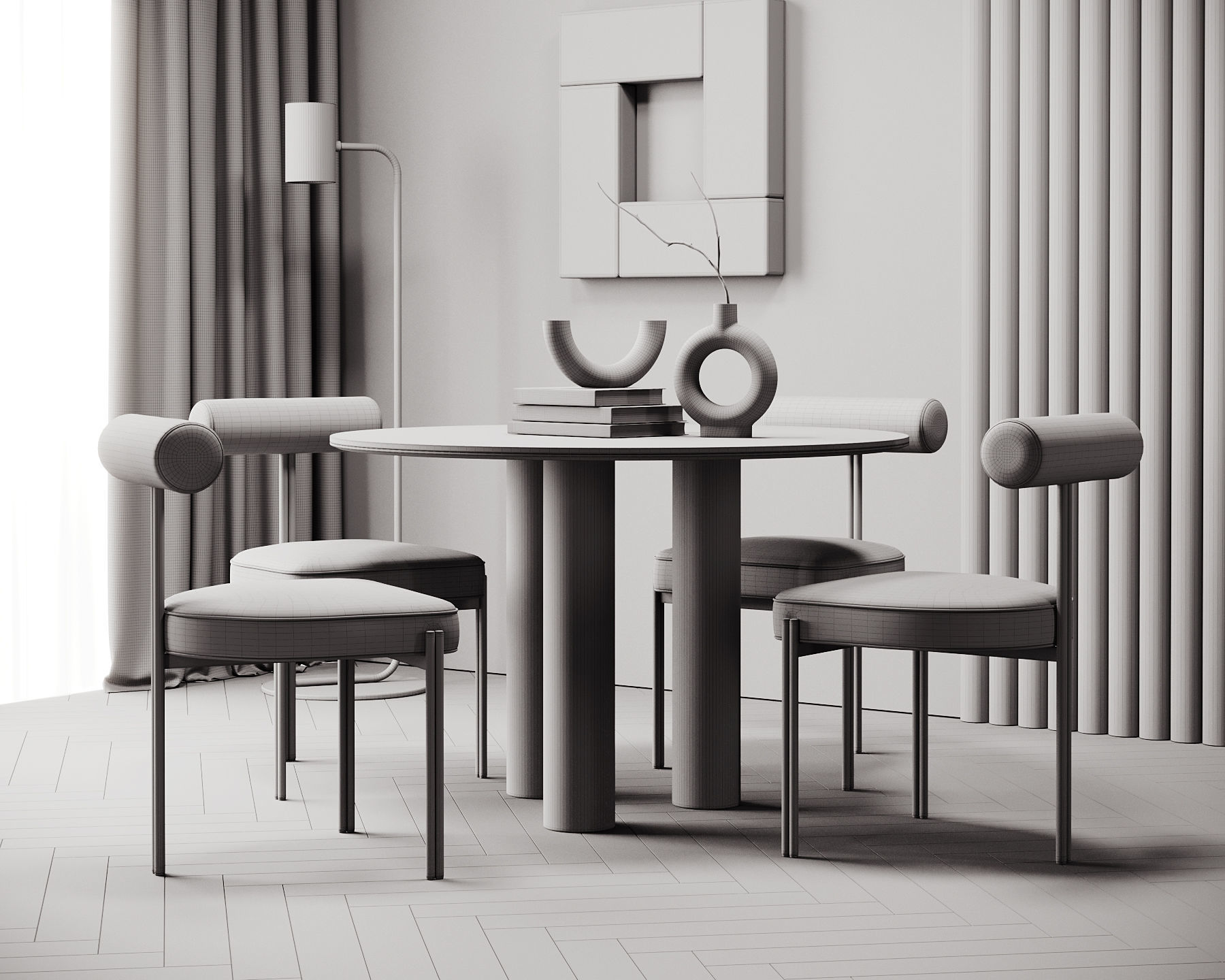 Dining Room Interior  325 3D model_5