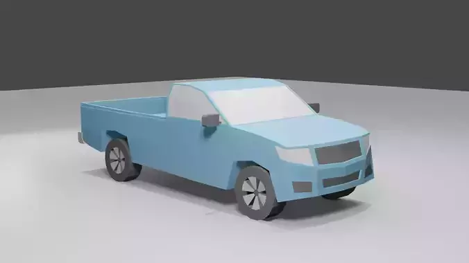 pickup truck model low poly