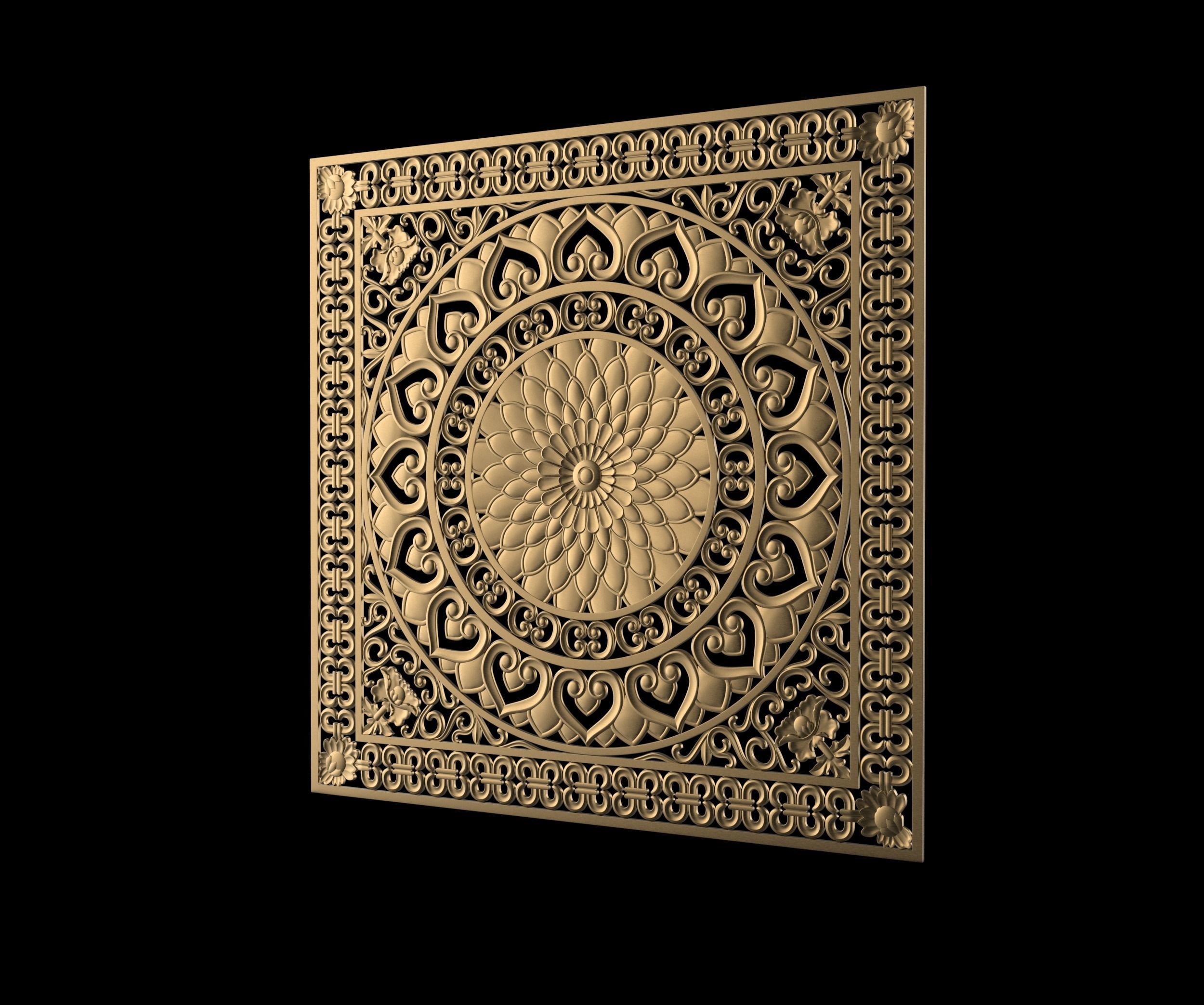 3d panel for Cnc Machine 3D model_3