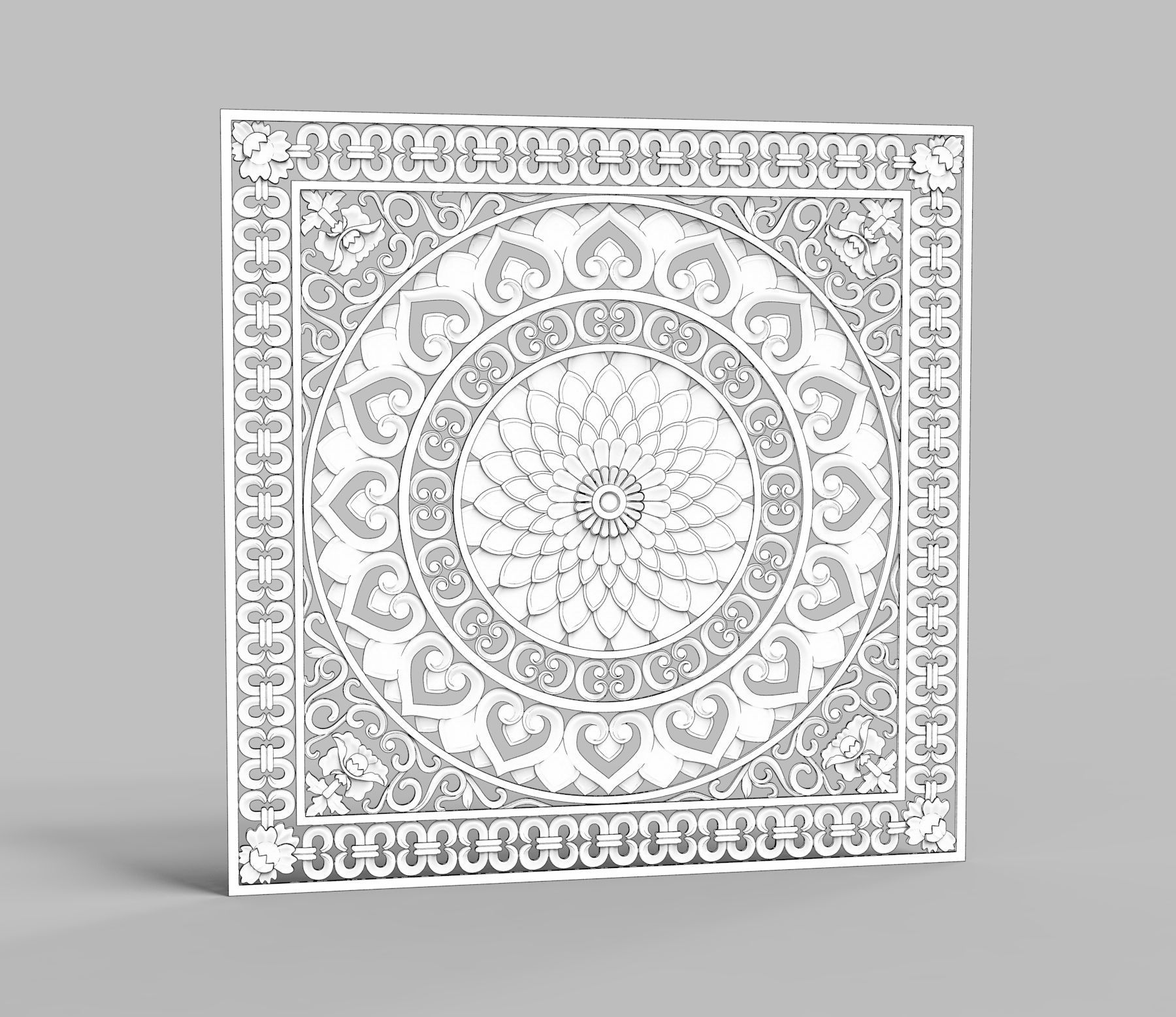 3d panel for Cnc Machine 3D model_7