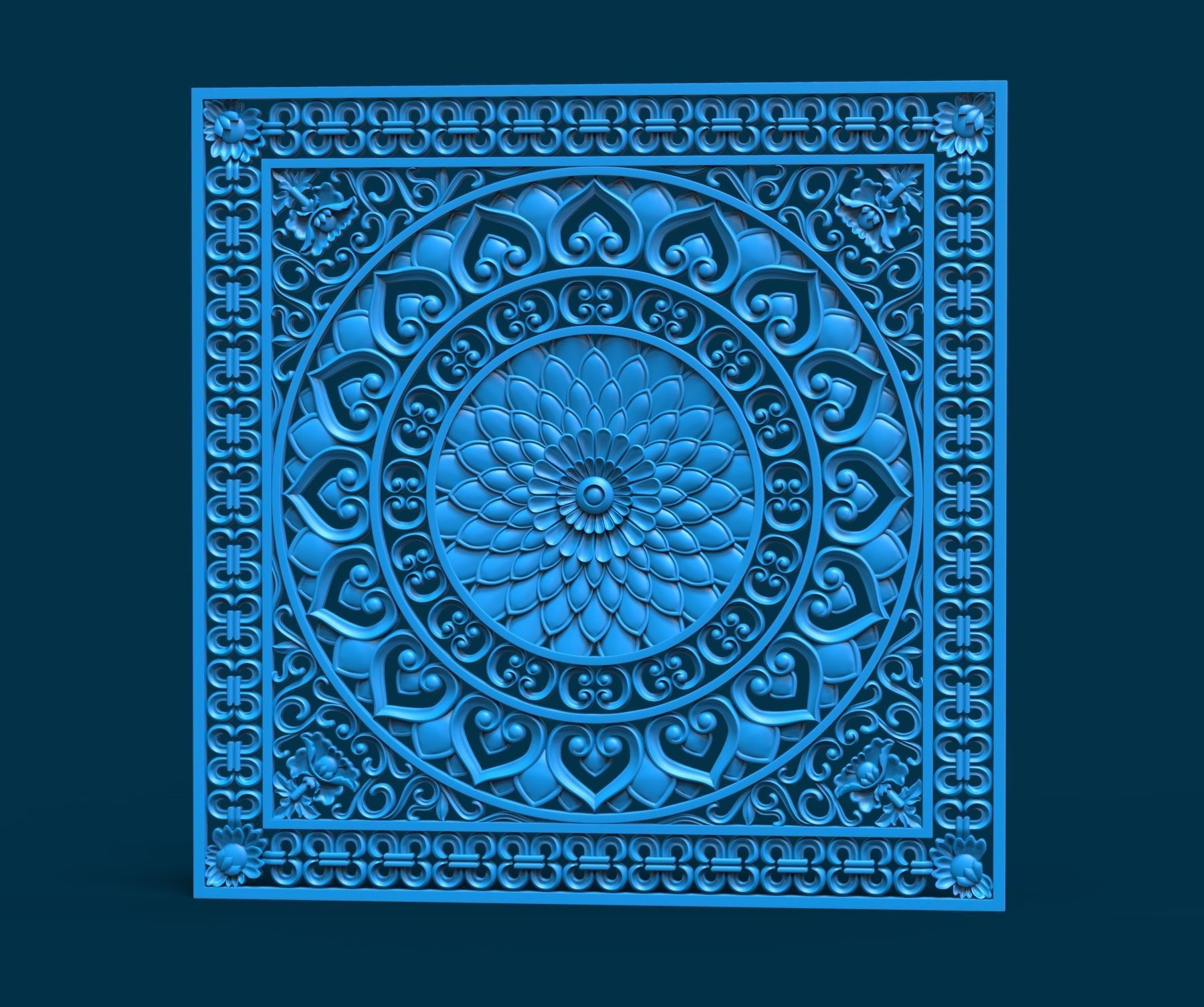 3d panel for Cnc Machine 3D model_1