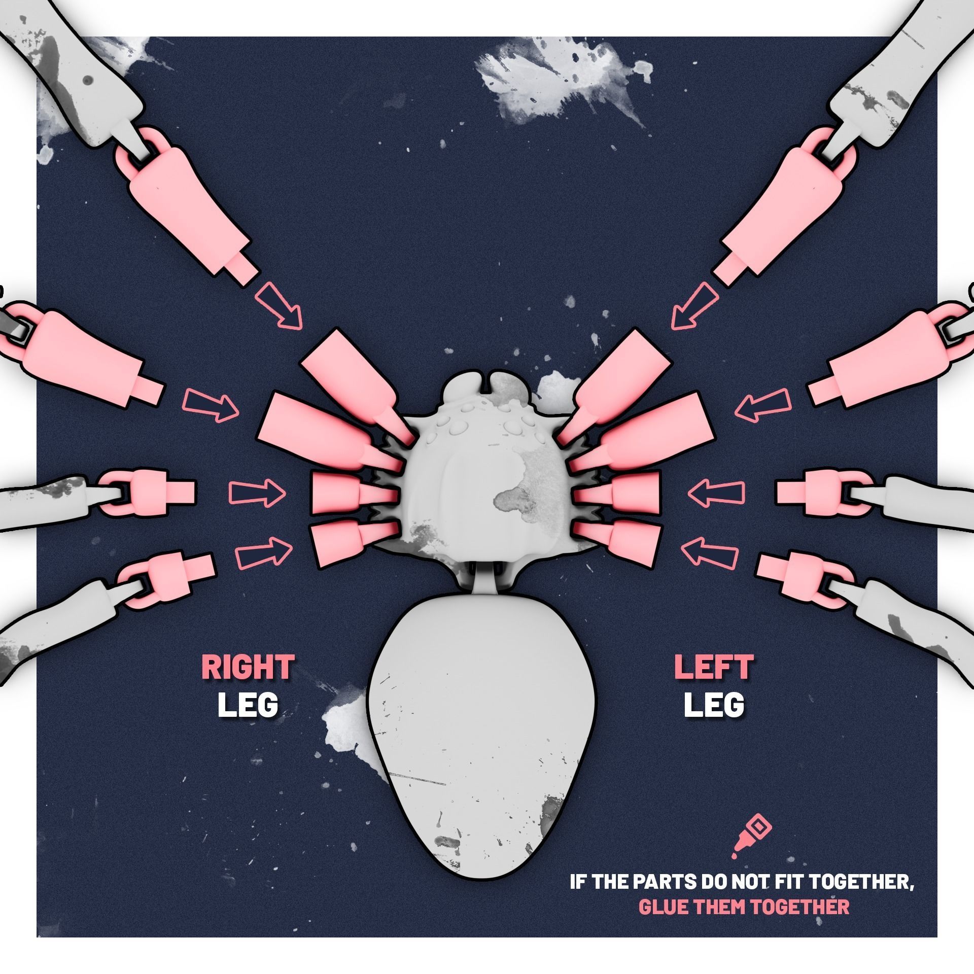 Flexi spider 3D print model_4