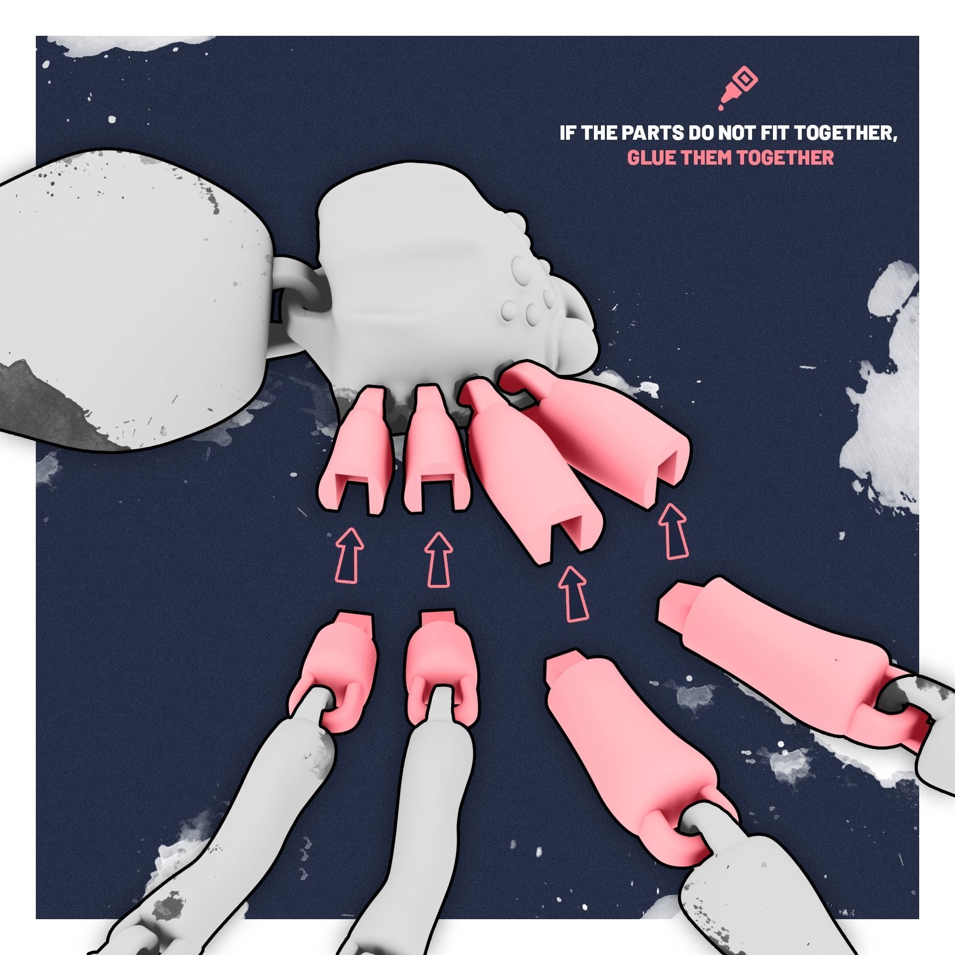 Flexi spider 3D print model_5