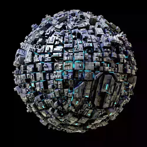 Borg Space Station Sphere Mothership Planet 