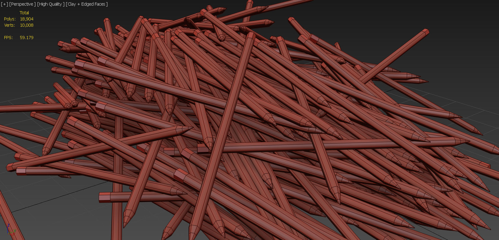 Pencils Falling Down Animations 3D model animated CGTrader