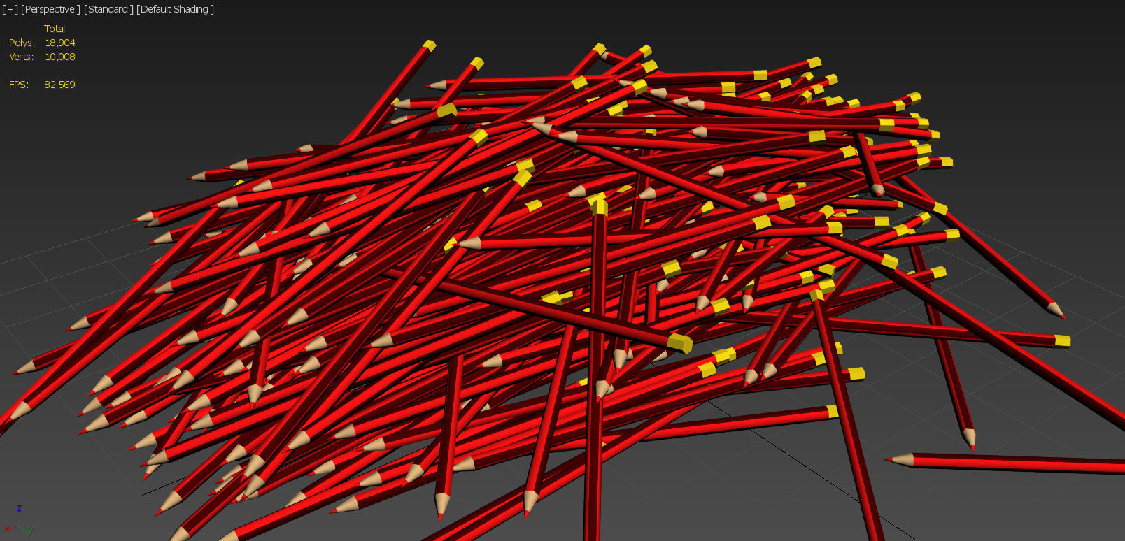 Pencils Falling Down Animations 3D model animated CGTrader