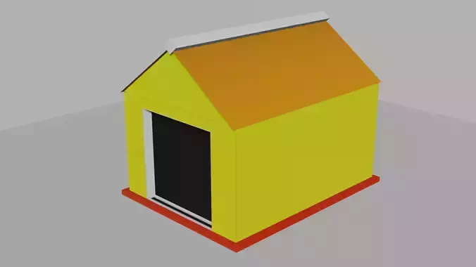 House dog with roof