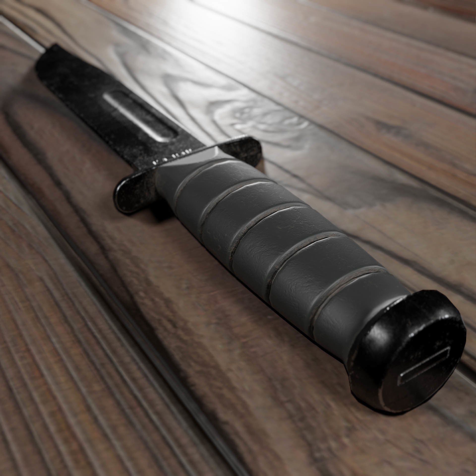 KABAR Combat Knife Low-poly 3D model_5