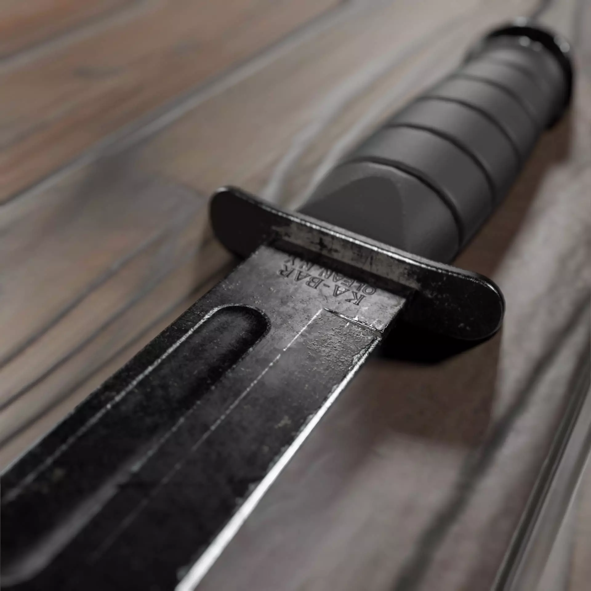 KABAR Combat Knife Low-poly 3D model_0