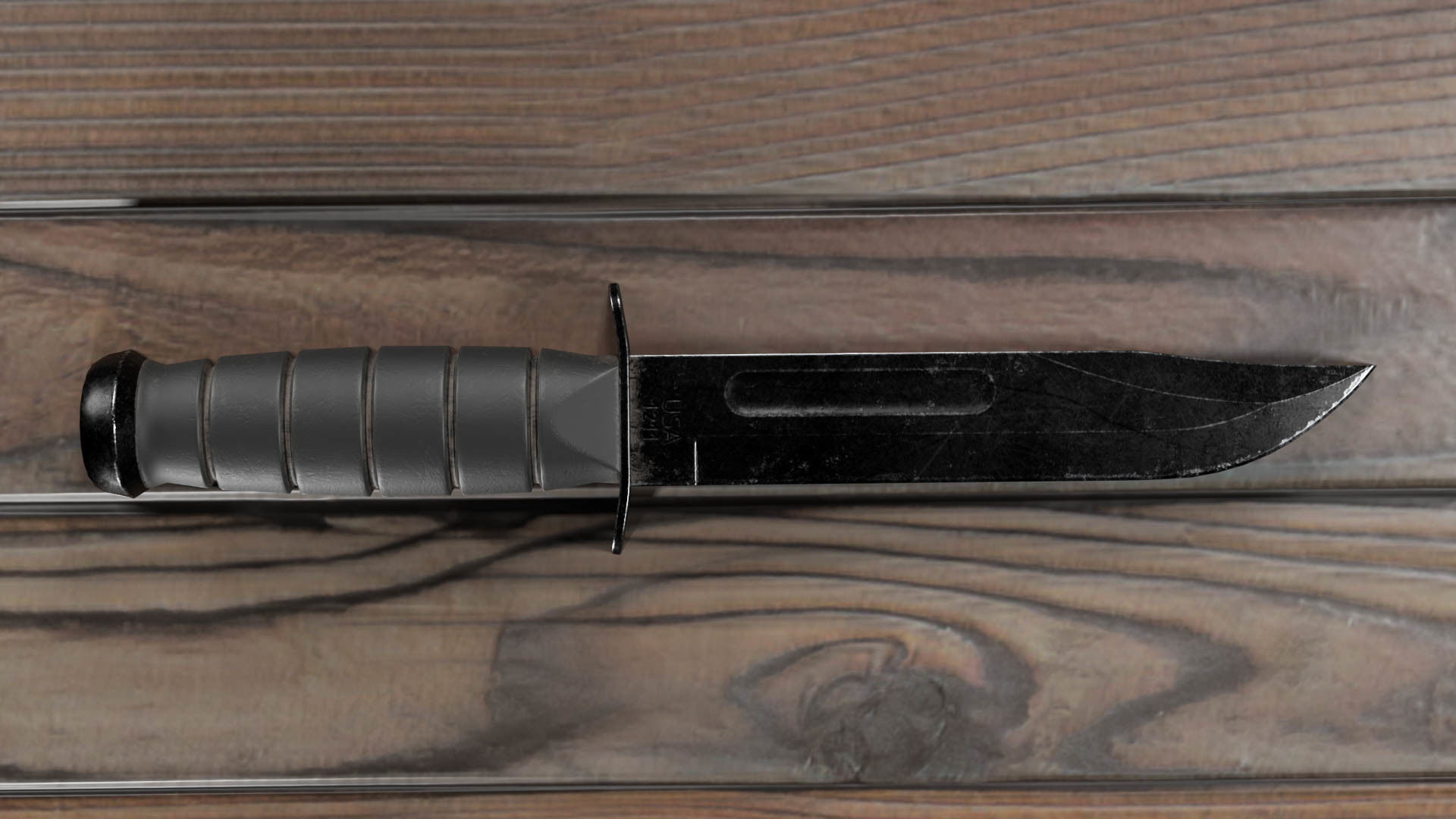 KABAR Combat Knife Low-poly 3D model_7