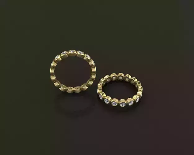 Bezel Infinity Band Ring 2mm50 Size 7