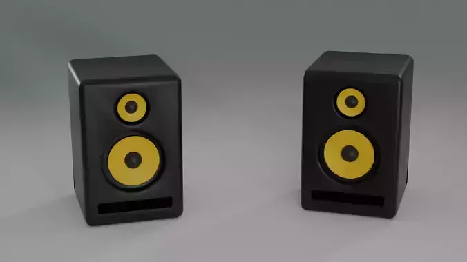 Studio Speaker High Quality Black Orange