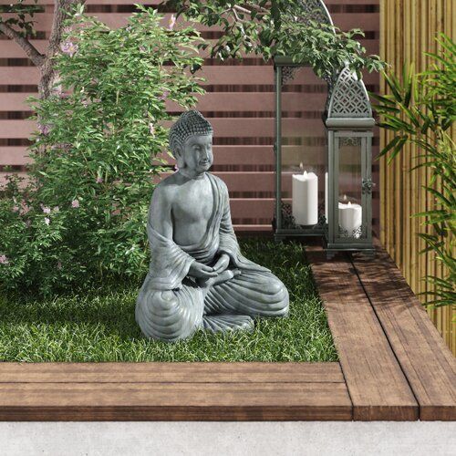Gray Galan Meditation Buddha Statue 3D model_15
