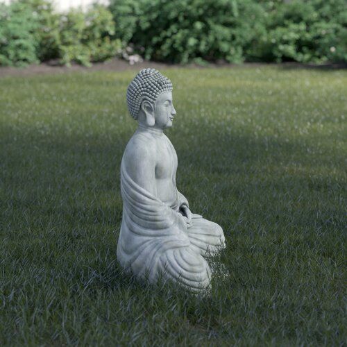 Gray Galan Meditation Buddha Statue 3D model_13