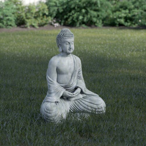 Gray Galan Meditation Buddha Statue 3D model_10