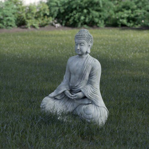 Gray Galan Meditation Buddha Statue 3D model_11