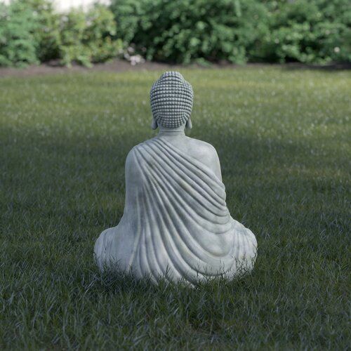 Gray Galan Meditation Buddha Statue 3D model_12