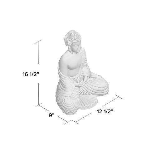 Gray Galan Meditation Buddha Statue 3D model_1