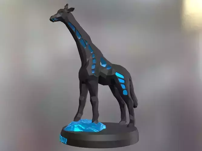 Voronoi Giraffe rock 3D print model