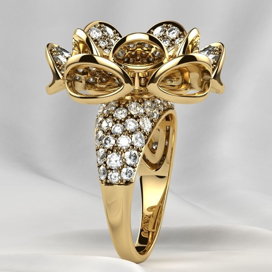 Luxury Gold Ring 3D print model_16