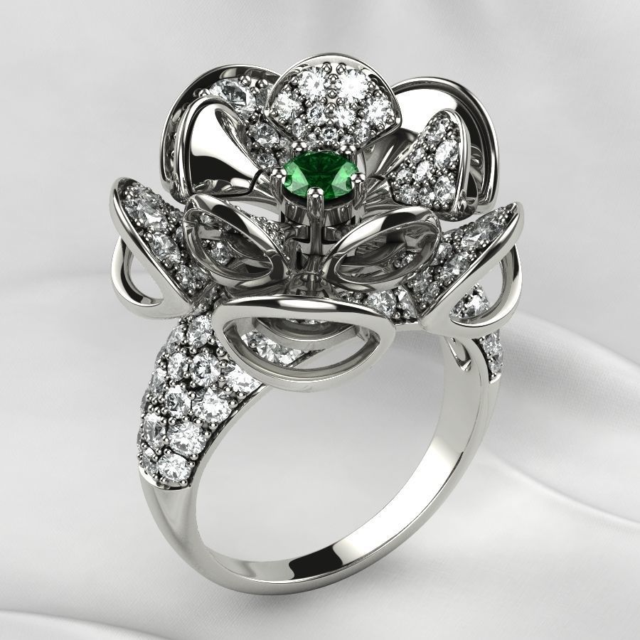 Luxury Gold Ring 3D print model_9