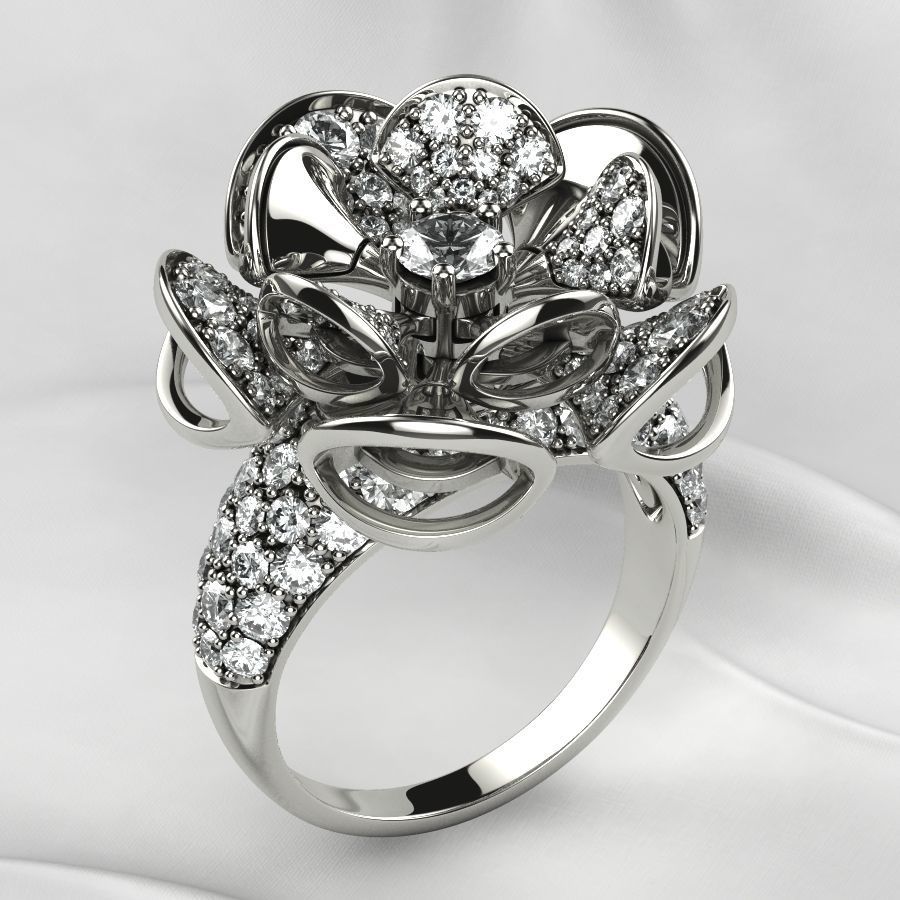 Luxury Gold Ring 3D print model_8