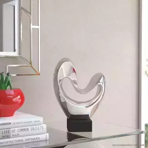 Wade Logan Glossy Heart Abstract Sculpture