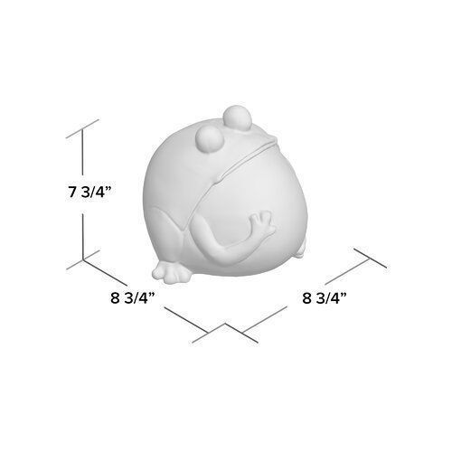 Big Belly Ceramic Frog Statue 3D model_1