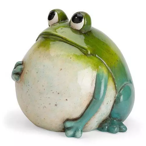 Big Belly Ceramic Frog Statue 3D model_0