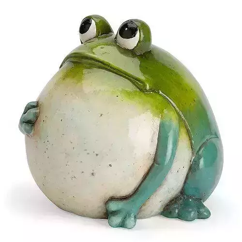 Big Belly Ceramic Frog Statue