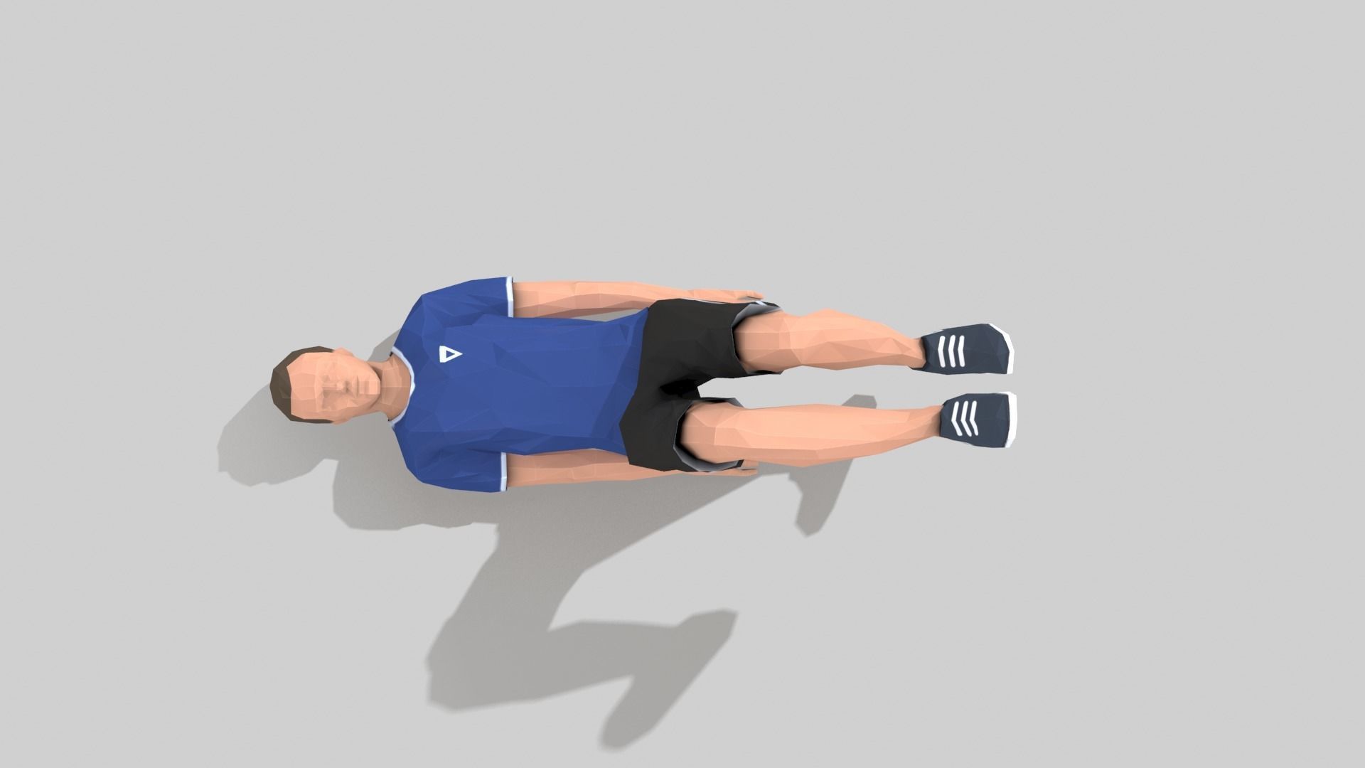 Bicycle  Exercise Man Animation Low-poly 3D model_8