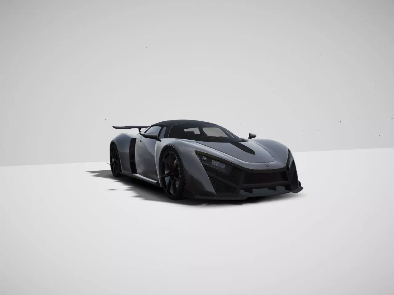 Russian super car Low-poly 3D model