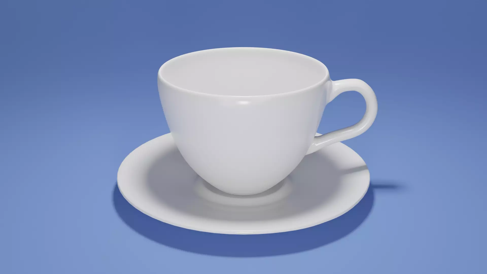Tea Coffee cup and Saucer Cartoon 3D model_0