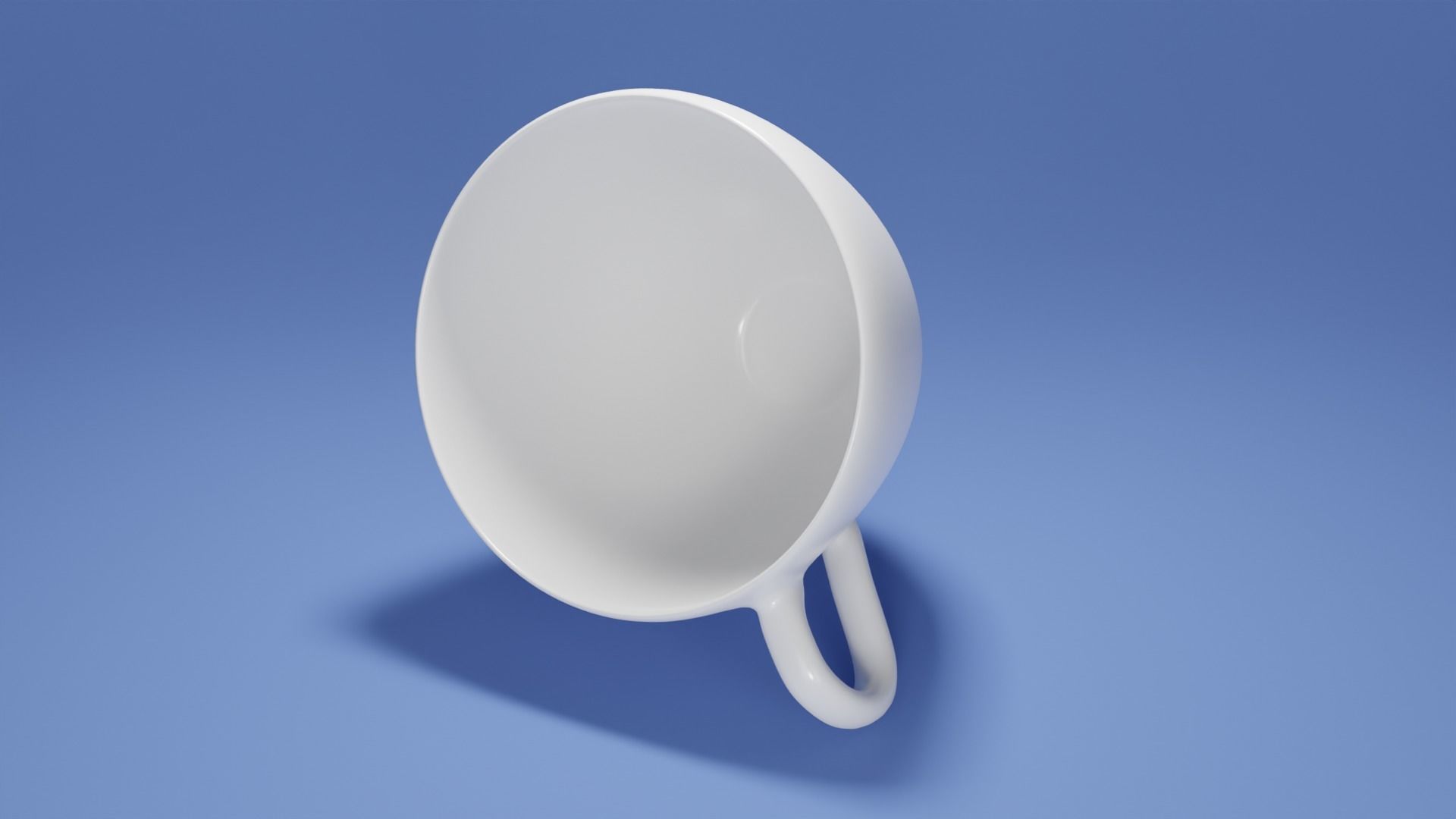 Tea Coffee cup and Saucer Cartoon 3D model_8