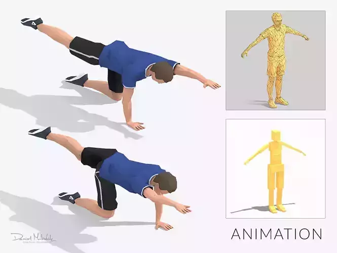 Bug  Exercise Man Animation