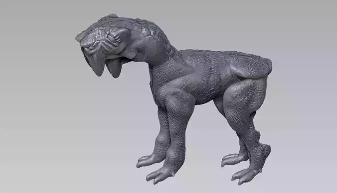 Creature dog scifi sculpt