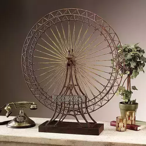 Weathered Antique Brown The Grande Exposition Ferris Wheel  3D model