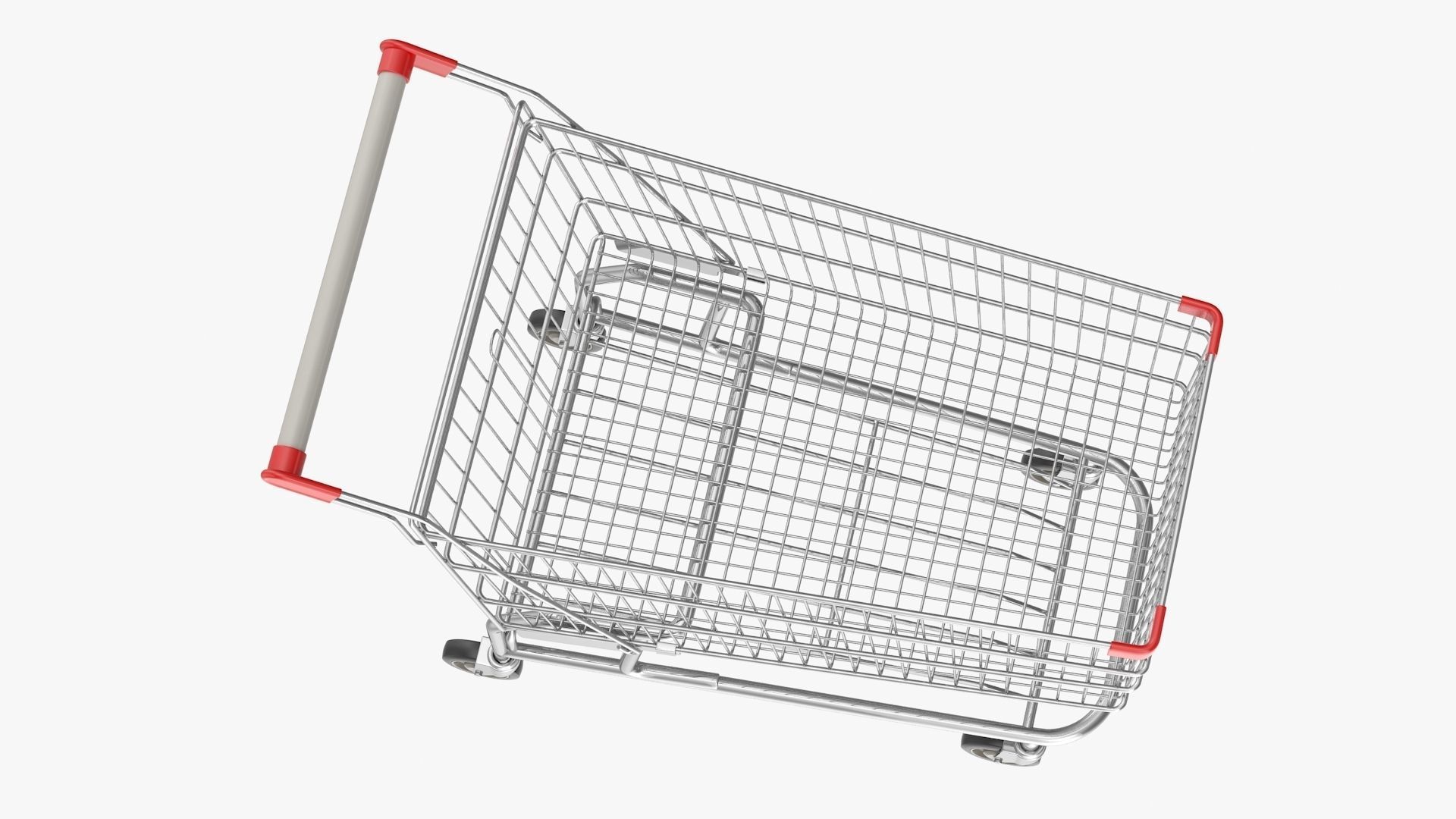 Shopping Cart Low-poly 3D model_6