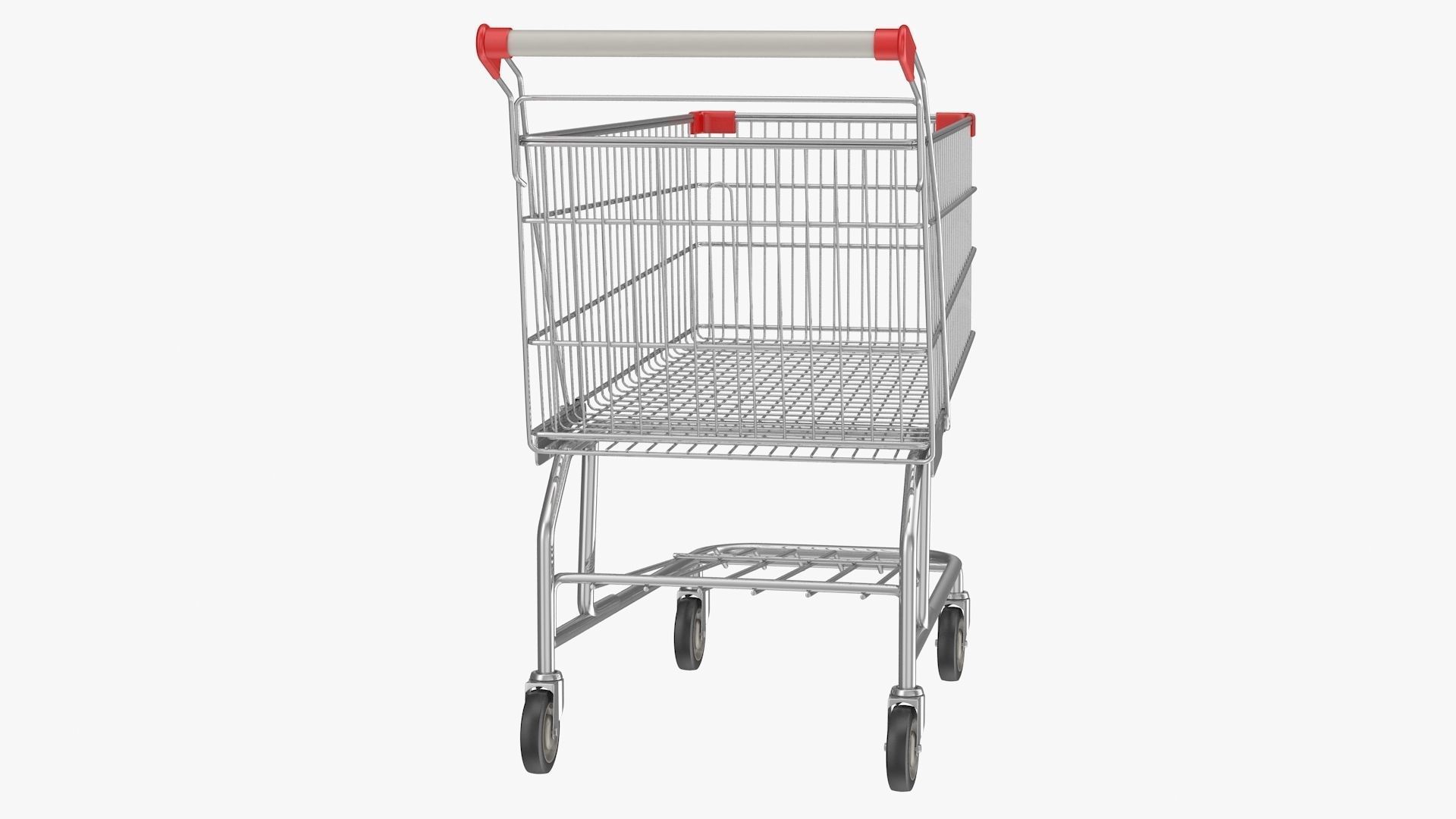 Shopping Cart Low-poly 3D model_8