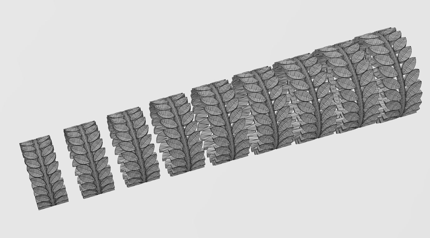 Double row eternity leaf motif band US size 5to13 3D print model_11