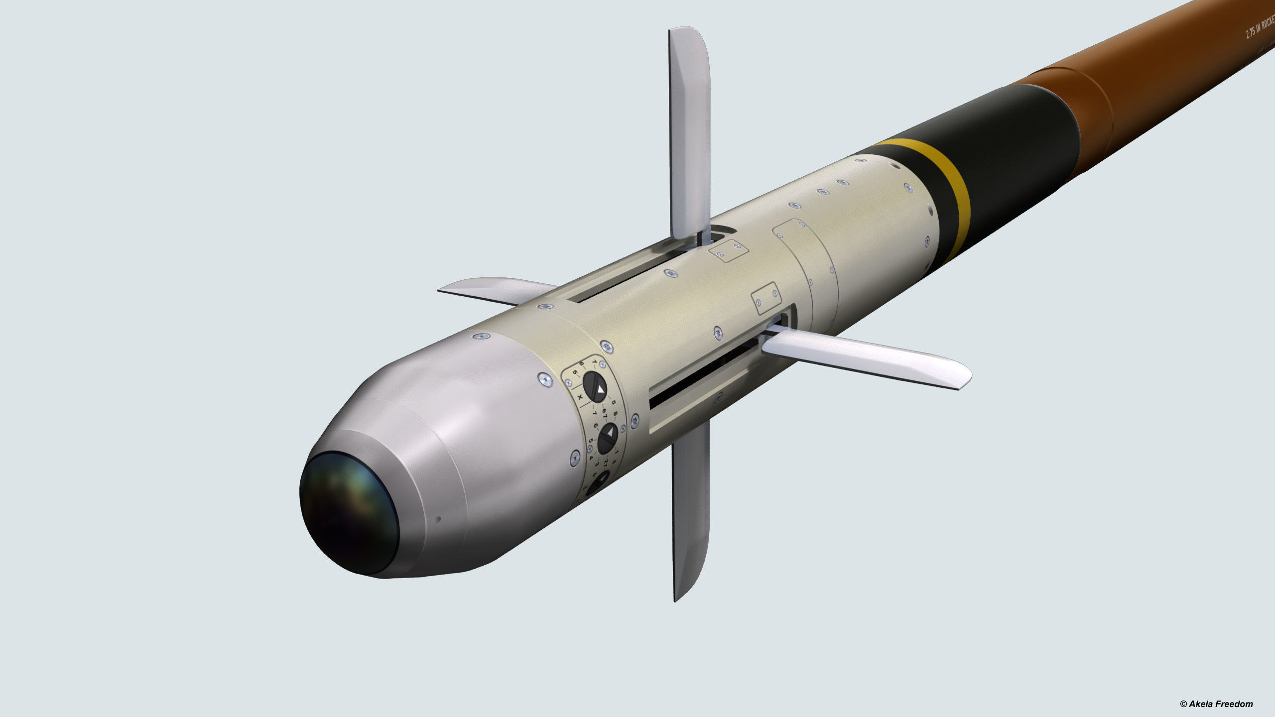 FZ275 Laser Guided Rocket 3D model_4
