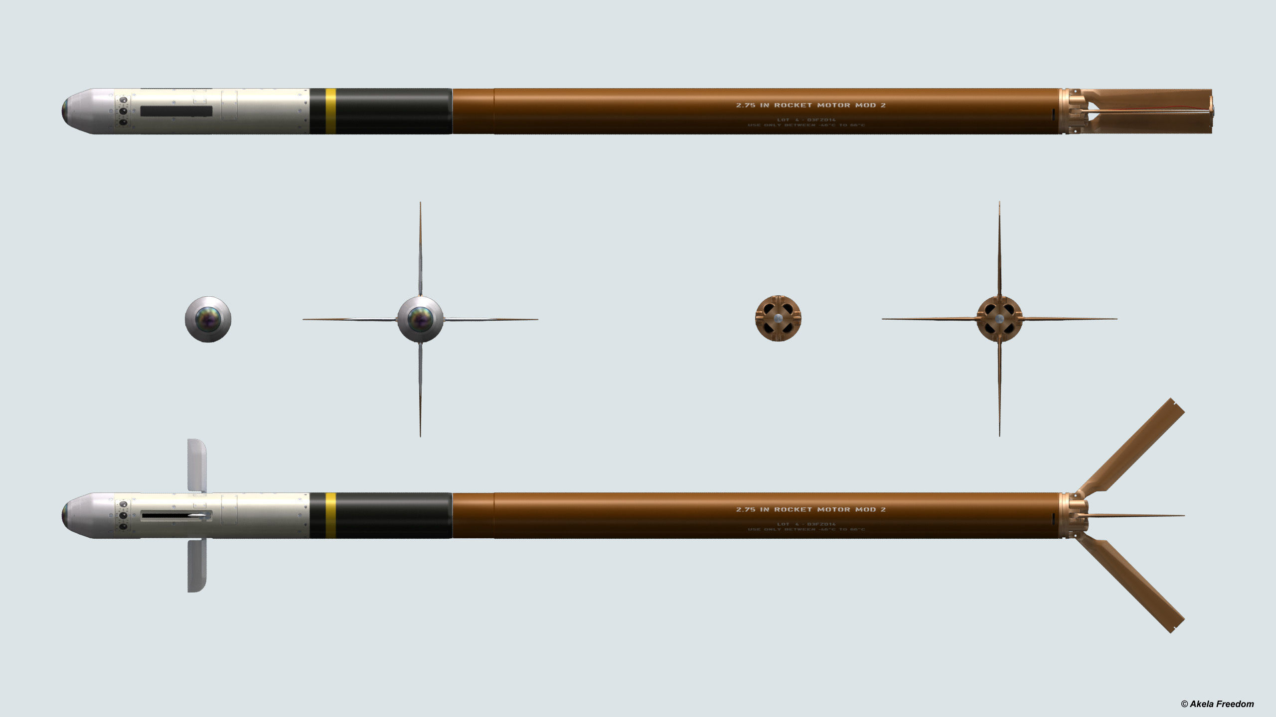 FZ275 Laser Guided Rocket 3D model_9