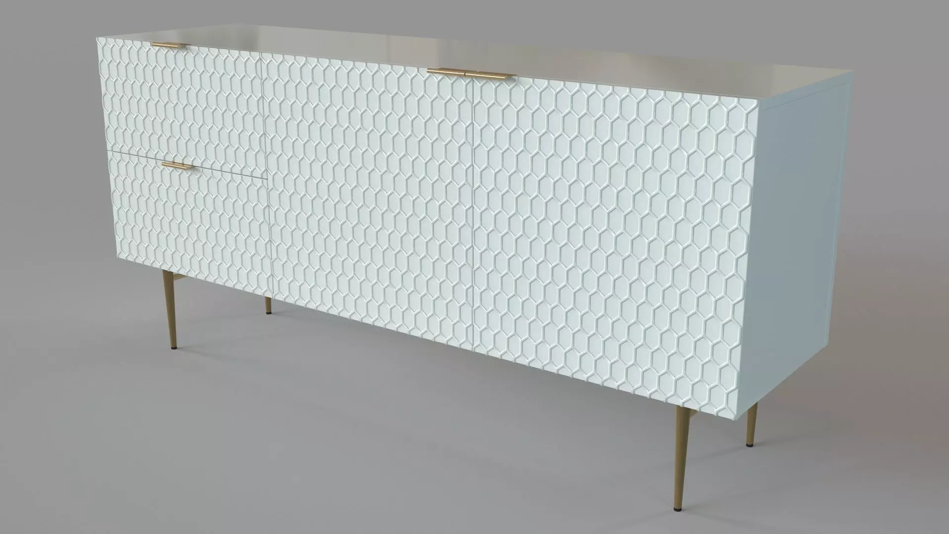 Audrey Dining Buffet Parchment 3D model_0