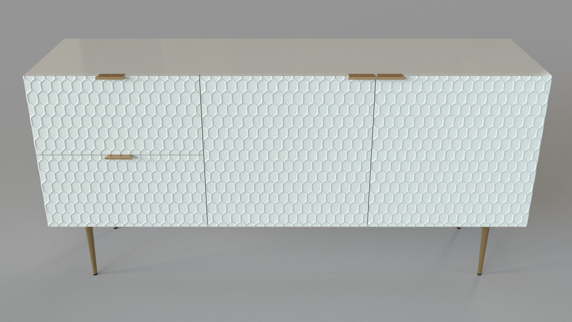Audrey Dining Buffet Parchment 3D model_1