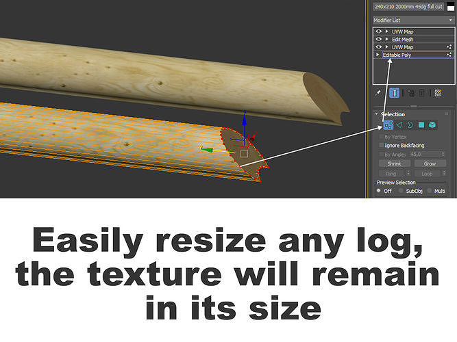 Log house constructor kitbash 3D model 6