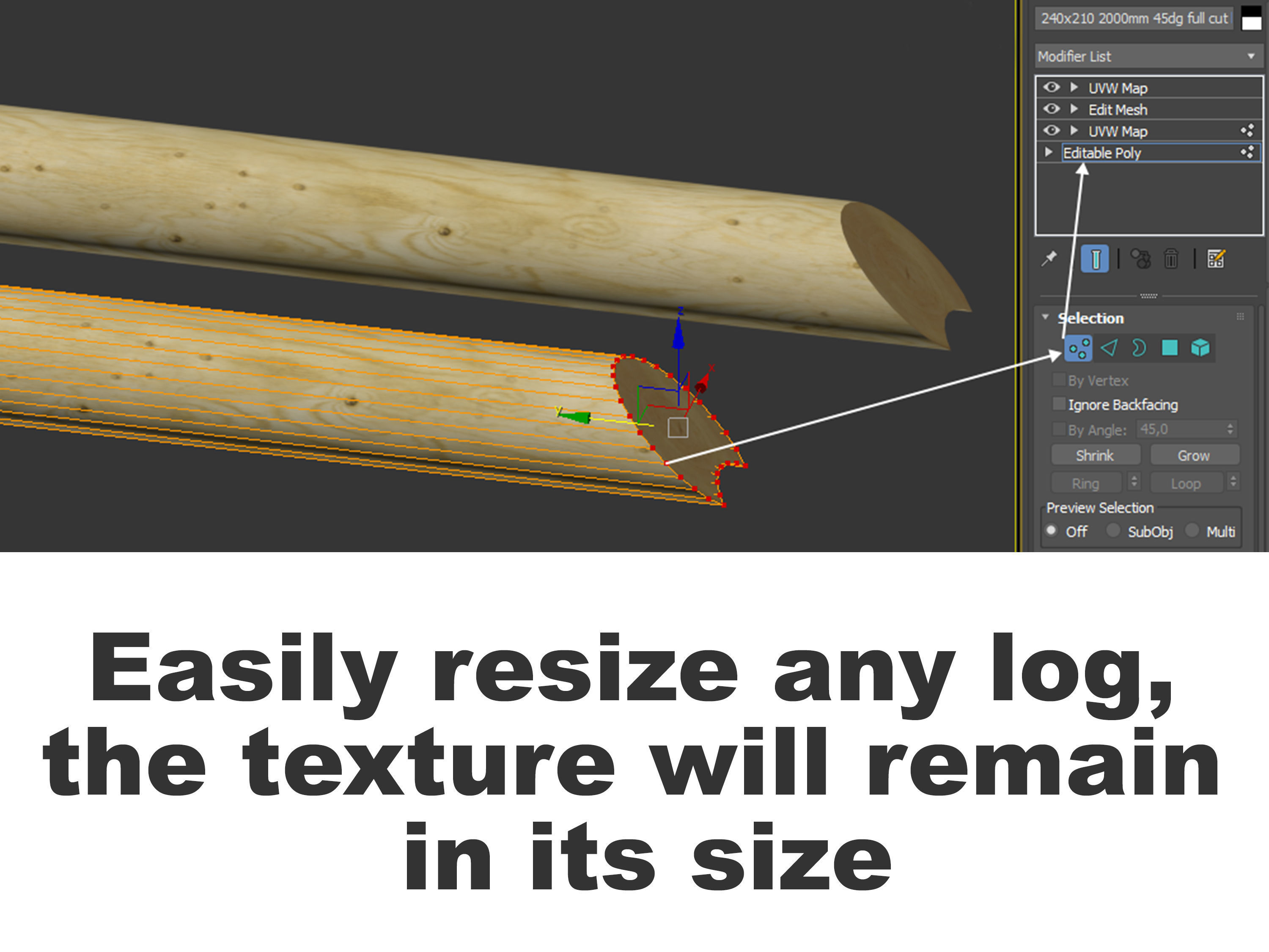 Log house constructor kitbash 3D model_5