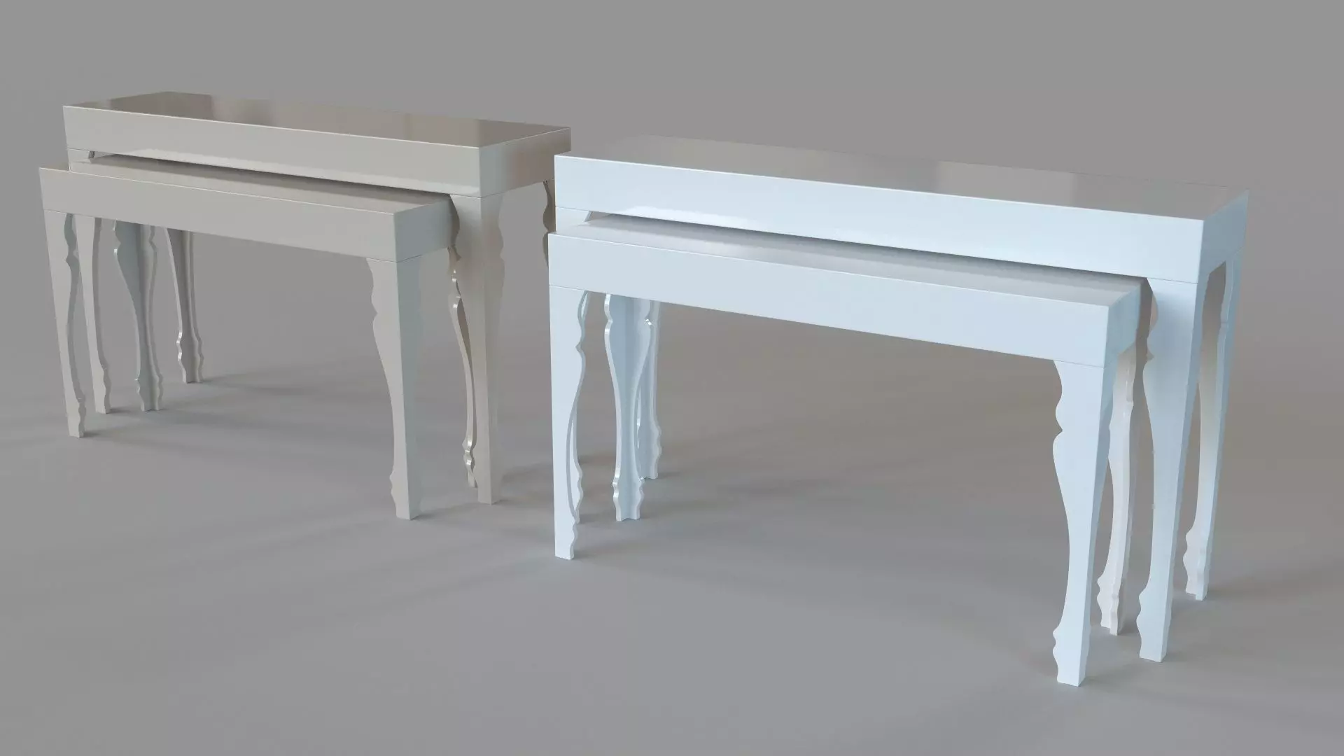 Safavieh Home Collection Beth Taupe and White Console 3D model