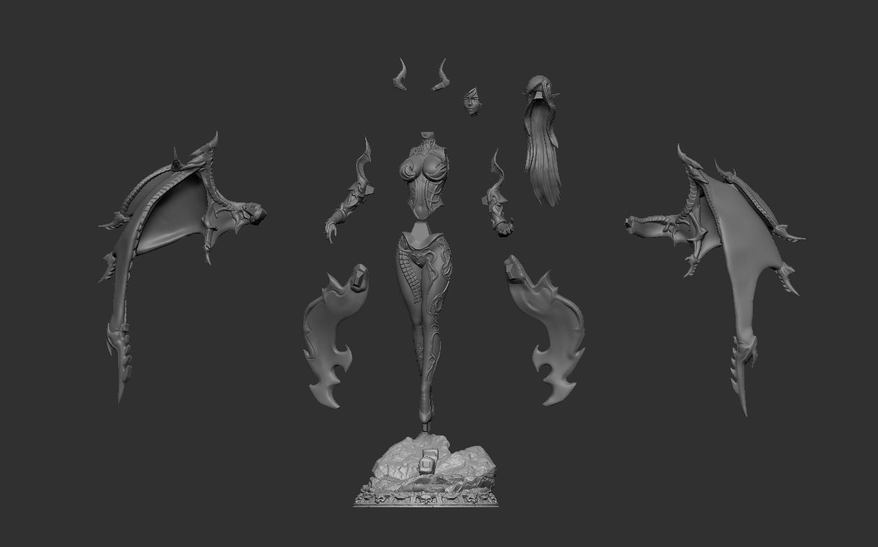 Circubus queen stl figure 3D print model_8