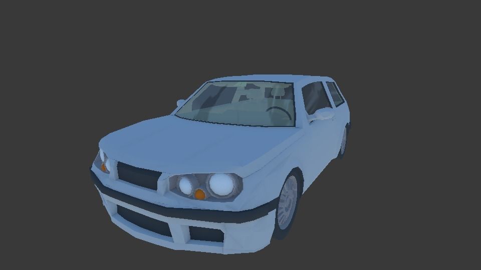 LowPoly no brand vehicle model Low-poly 3D model_2