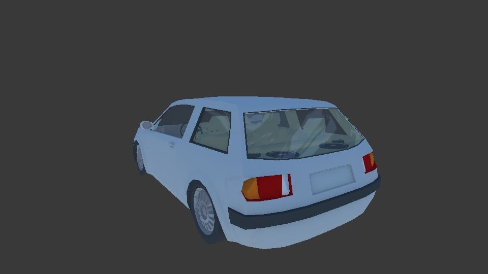 LowPoly no brand vehicle model Low-poly 3D model_1